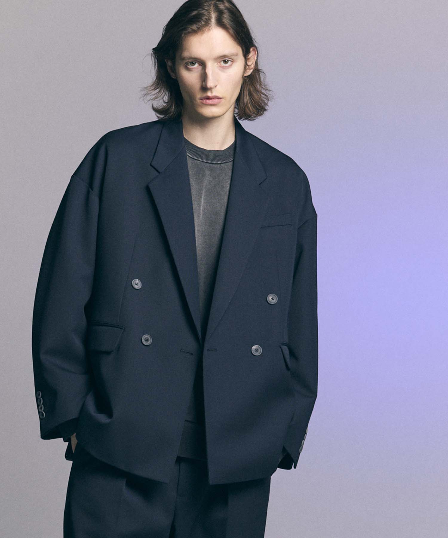 SALE】Lyocell Twill Chambray Prime-Over 3rd Jacket
