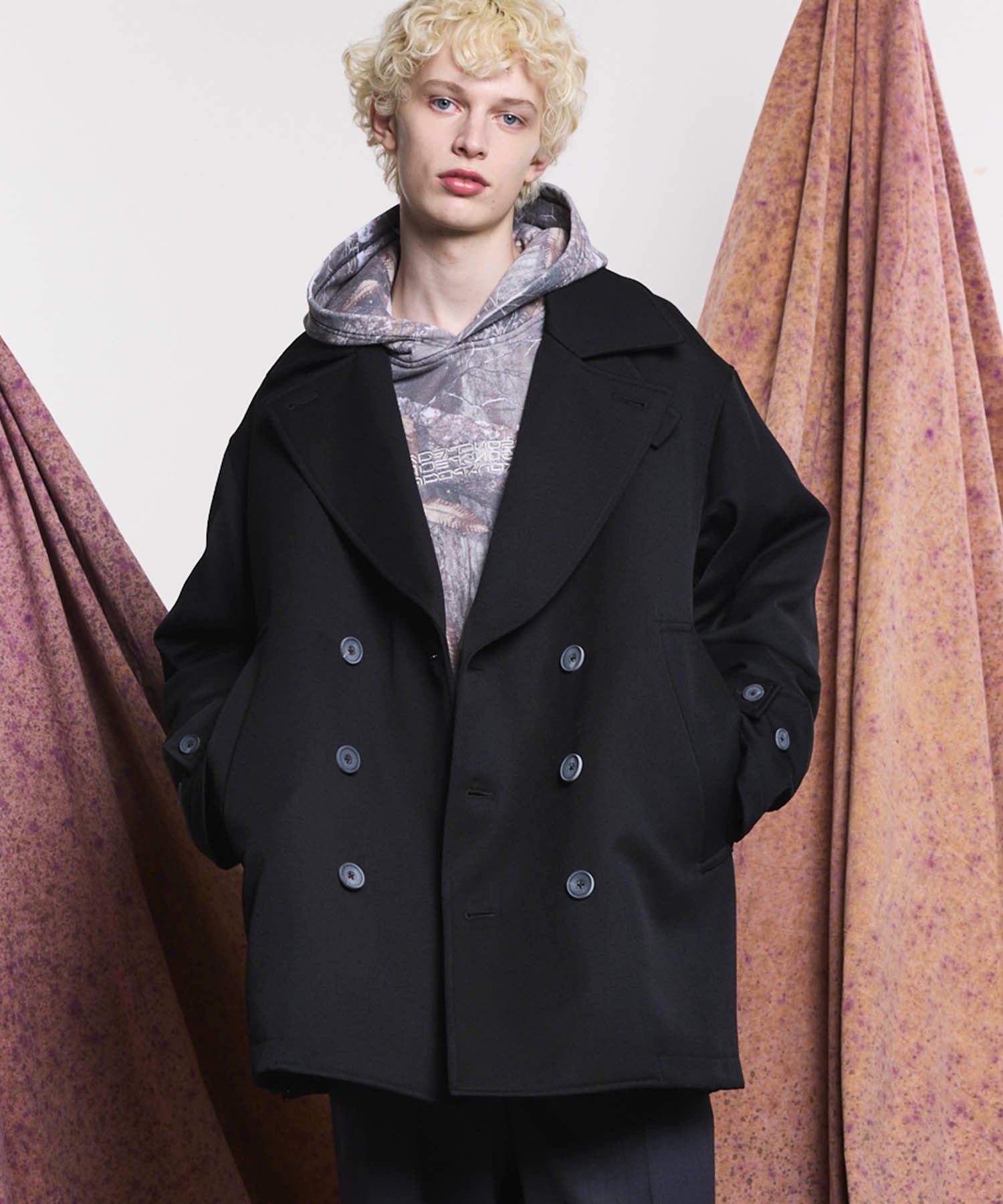 【期間限定特価】 Leather Sheep Prime-Over Coat Pea アウター