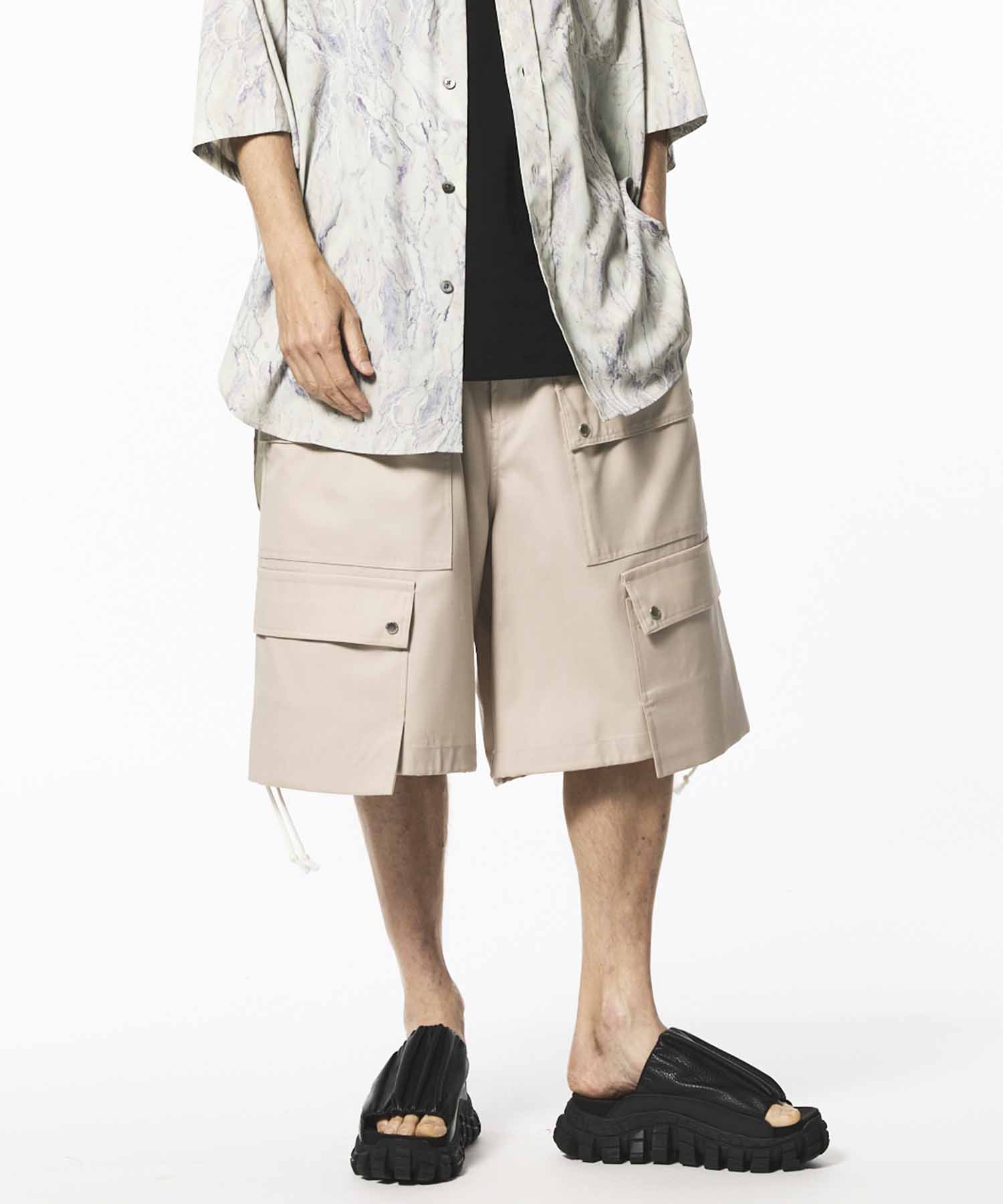 Crush Sweat Prime-Wide Pin tuck Easy Pants