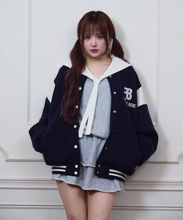セーラーカラースウェットワンピース【2点10%OFF対象商品