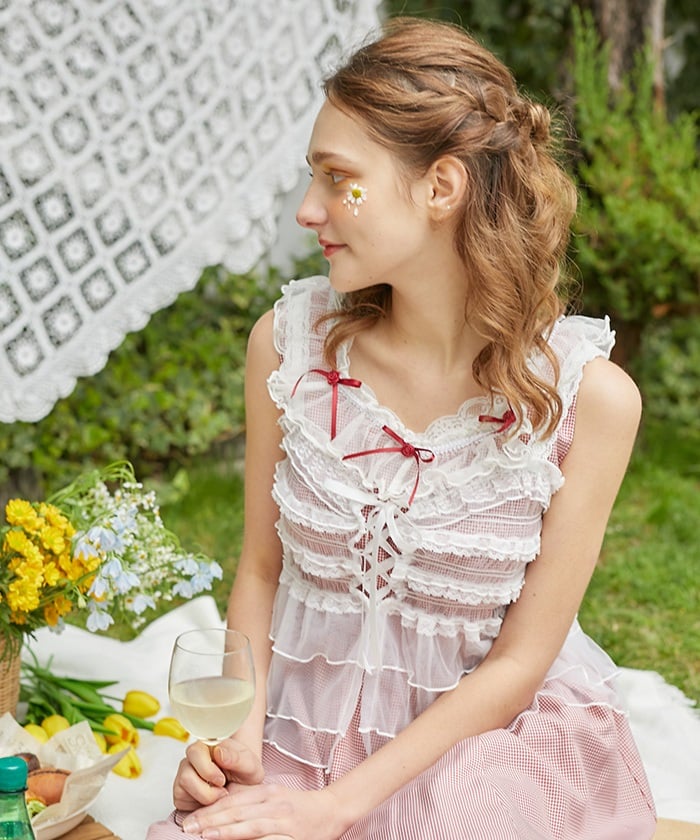 VIVIANO/Tulle Ruffle Bustier / VW-SS25-T07｜Daytona Park