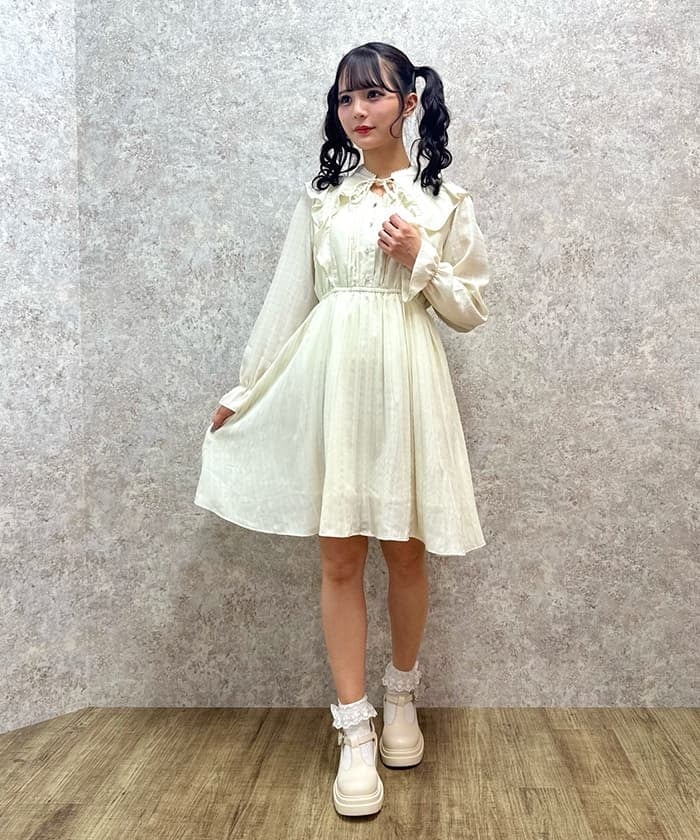美品 ebure クリスタルシアー ワンピース 36