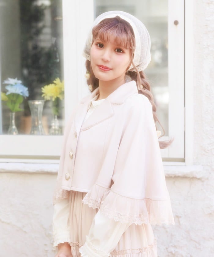 axes フリルレーススプリングコート