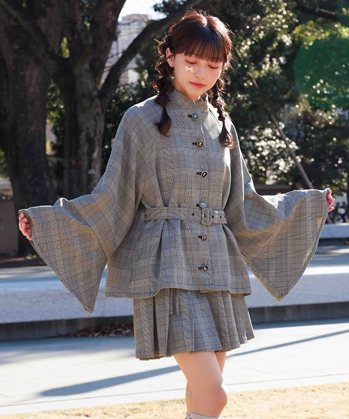 ザ スコッチハウス】ケープ付き お嬢様風ウールコート