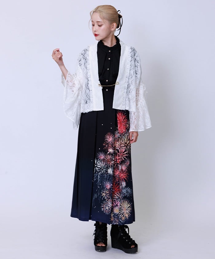 花火柄タックスカート【二次予約】 | axes femme | axes femme