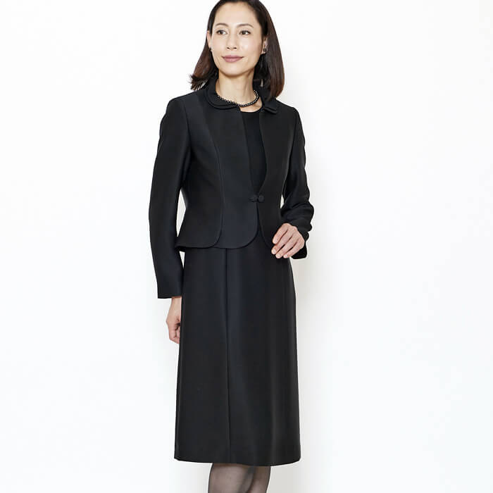 未使用 LANVIN NOIR フリル襟フォーマルジャケット ランバン ノワール】ブラックフォーマル アンサンブル(0703378