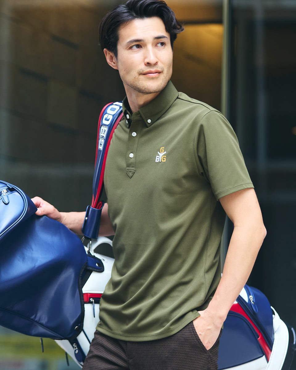 ラフアンドスウェル × ゴールデンベア ポロシャツ S GOLDEN BEAR Golden Bear ゴールデンベア メンズ S ポロシャツ 半袖 吸汗速乾