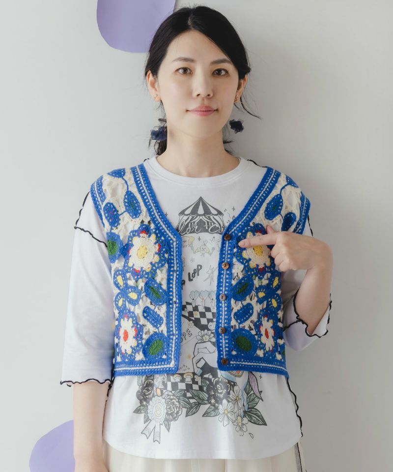 152673：かぎ針風ニットビスチェの通販-ScoLar