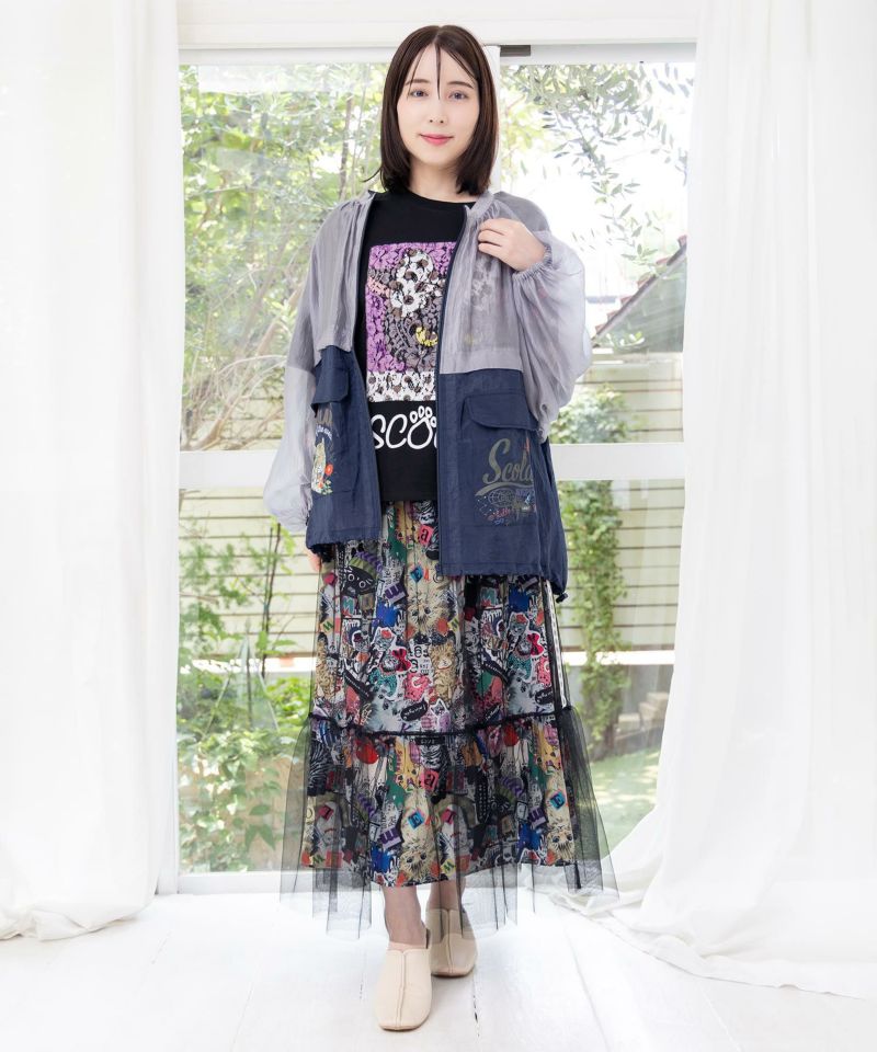 ScoLar 15点セット　スカラー　美品　福袋 152737：バイカラーシアー切替 虎柄ブルゾンの通販-ScoLar