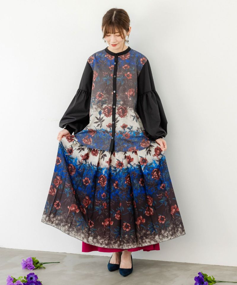 543205：花蝶2柄展開 リバーシブルスカートの通販-ScoLar