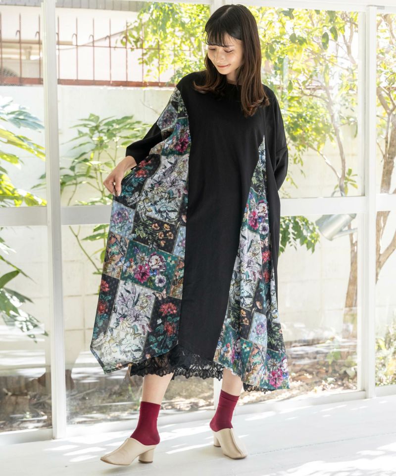 iS ScoLar ワンピース SALE is イズ スカラー 551244 花蝶パッチ
