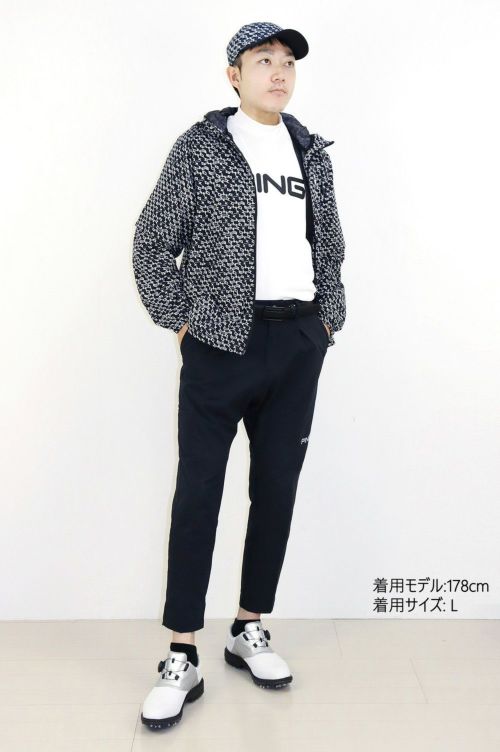 新品タグ付き　PING 高周波ダンボールブルゾン PING APPAREL】ダンボール ハーフジップカットソー