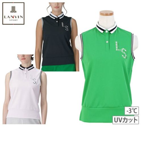 LANVIN SPORT モノグラムプリント半袖ポロシャツ【SUNSCREEN