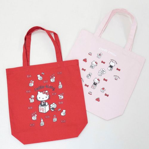 メイプルストーリー 20th限定 オーケストラ トートバッグ ピンクビーン HELLO KITTY meet FREDY emue】 ボックスプリントトートバッグ