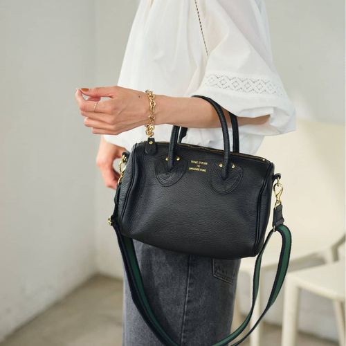 YOUNG&OLSEN/【SETUP7 別注】SMOOTH 邪魔くさく LEATHER DS BAG タッセル巾着バッグ ドローストリングバッグ  ヤングアンド