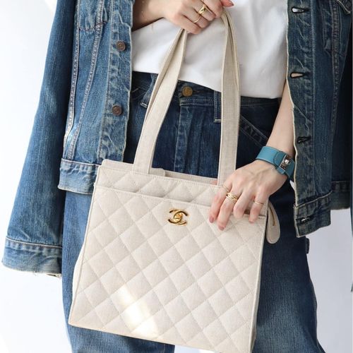 VINTAGE CHANEL/シャネル】ジュートトートバッグ（トートバッグ