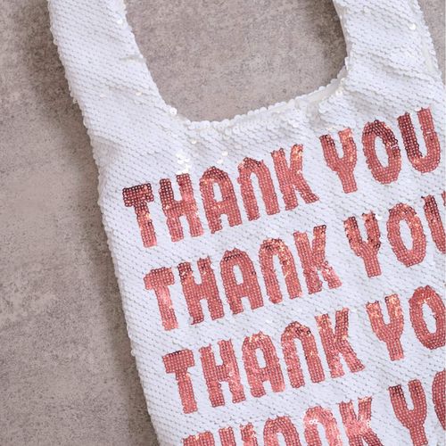 BALMYDAYS 別注THANK YOUスパンコールバッグ（ハンドバッグ