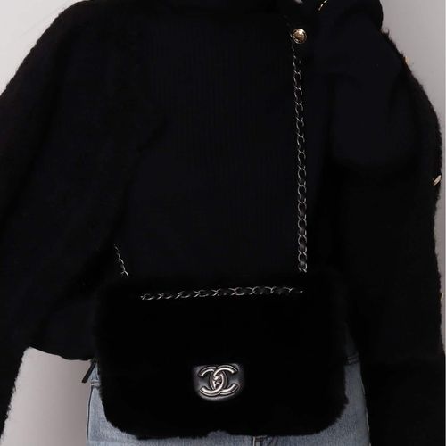 VINTAGE CHANEL/シャネル】チェーンショルダーバッグ 25 fur