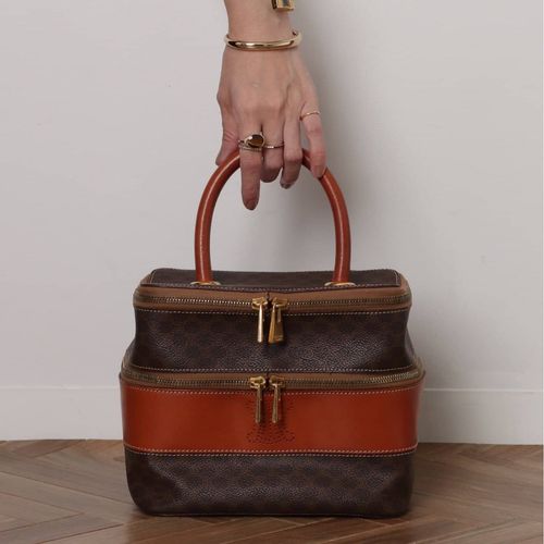 VINTAGE CELINE/セリーヌ】macadam バニティバッグ