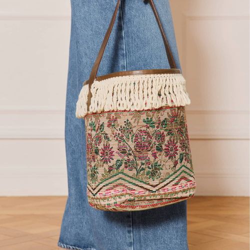 IENA LA BOUCLE SPRINTEXジャカードドラムバッグ（トートバッグ