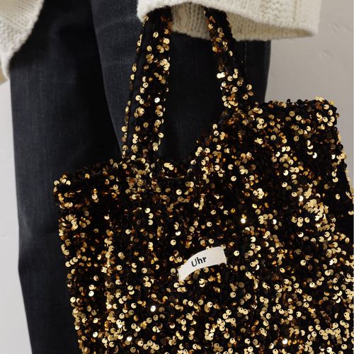 一部店舗+WEB限定》Uhr/ウーア SPANGLE VELOUR TOTE（トート