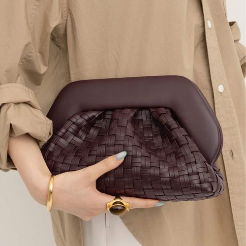 THEMOIRE/テモワール】 TIA MICRO WEAVED BAG（クラッチバッグ）｜L  