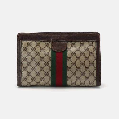 VINTAGE GUCCI /グッチ】クラッチバッグ gg web（クラッチバッグ
