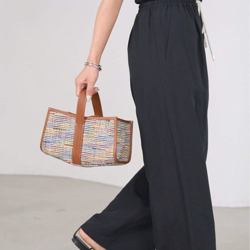 A VACATION/ア ヴァケーション SEE SAW BAG LINE CHECK（ハンドバッグ