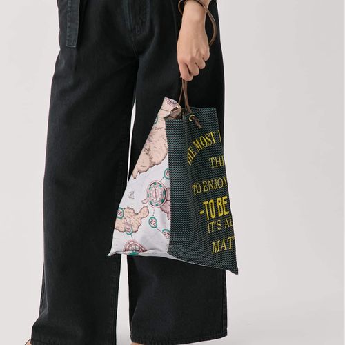 manipuri マニプリ 刺繍プリントトートL 0153252403（トートバッグ