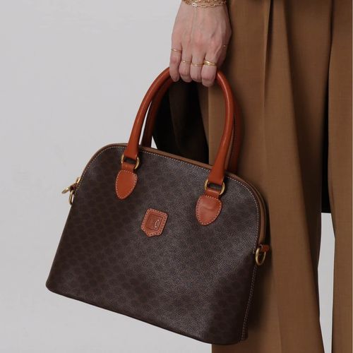 VINTAGE CELINE/セリーヌ】マカダム ボリードハンドバッグ