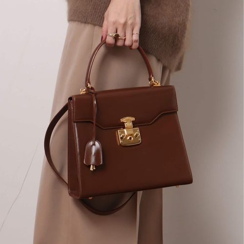 VINTAGE GUCCI/グッチ】Lady lock ハンドバッグ 24 2way（ハンドバッグ