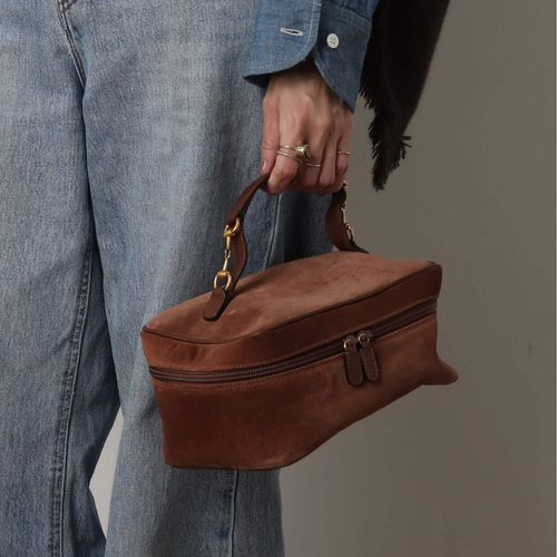 未使用　グッチ　ヴィンテージ　パーティバッグ VINTAGE GUCCI/グッチ】 Bit バニティバッグ suede（ハンドバッグ