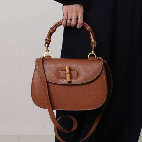 VINTAGE GUCCI/グッチ】Bamboo classic 30 2way（ハンドバッグ