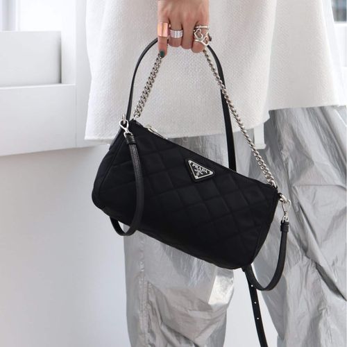 PRADA 黒 ハンドバッグ ショルダーバッグ 2Way ヴィンテージ品 VINTAGE PRADA/プラダ】quilting 2way nylon（ショルダーバッグ