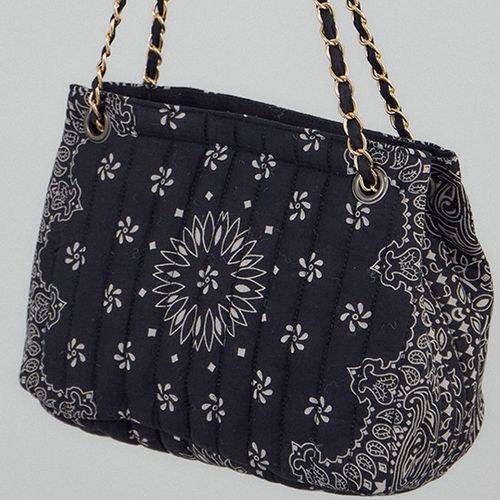 [新品]MALUS マリュス　バンダナキルティングショルダーバッグ(ブラック) シップス SHIPS MALUS: バンダナ キルティング ショルダー バッグ