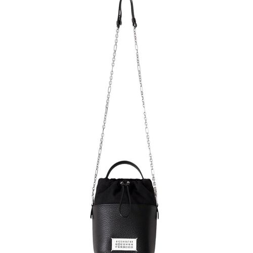 ◆送料・関税込み◆Maison Margiela '5AC' bucket Maison Margiela 5AC レザーバケットバッグ S | ブラック