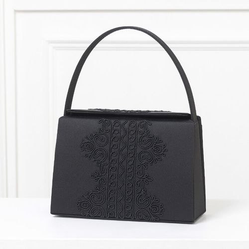PETITSOIR ハンドバッグ チェーン付き ブラック
