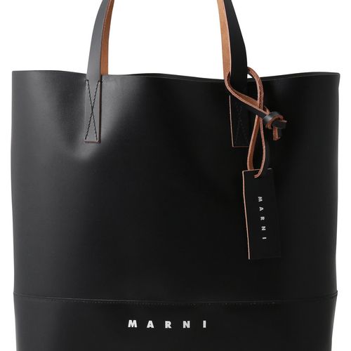 MARNI(マルニ)｜MARNI タグ付きショッピングバッグ/ブラック の