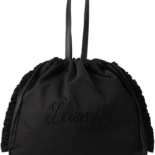 LANVIN en Bleuランバン オン ブルーナイロンバックリボンブルゾン黒 LANVIN en Bleuランバン オン ブルーナイロンバックリボンブルゾン黒