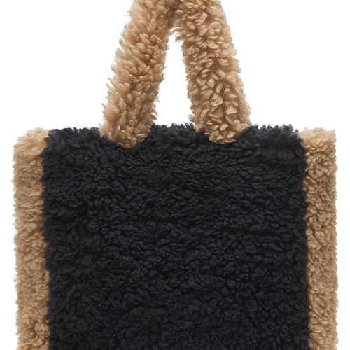 Lemonplet(レモンプレット)｜FAUX FUR PHRYNE ECO BAG/BEIGE&CREAM の