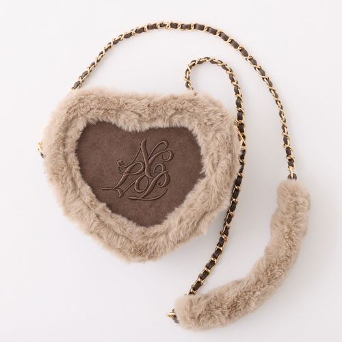 ハートスエードロゴショルダーバッグ | one after another NICE CLAUP