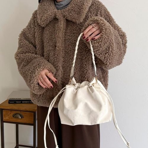 三つ編みハンドル巾着バッグ | FREDY & GLOSTER(フレディ アンド