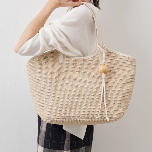 【極美品】BEARDSLEY ビアズリー ラフィア トートバッグ 大容量 a point etc》ラフィアトートバッグ | BEARDSLEY(ビアズリー