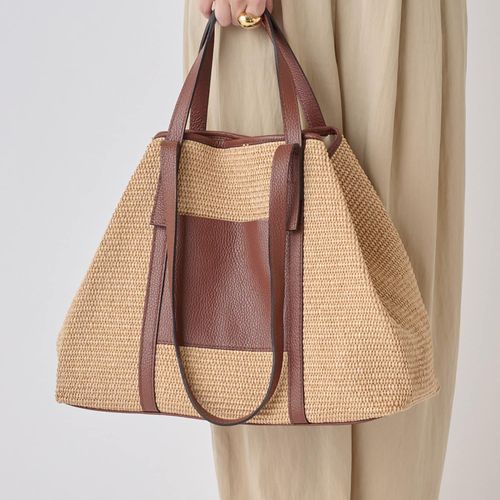 【極美品】BEARDSLEY ビアズリー ラフィア トートバッグ 大容量 a point etc》ラフィアトートバッグ | BEARDSLEY(ビアズリー
