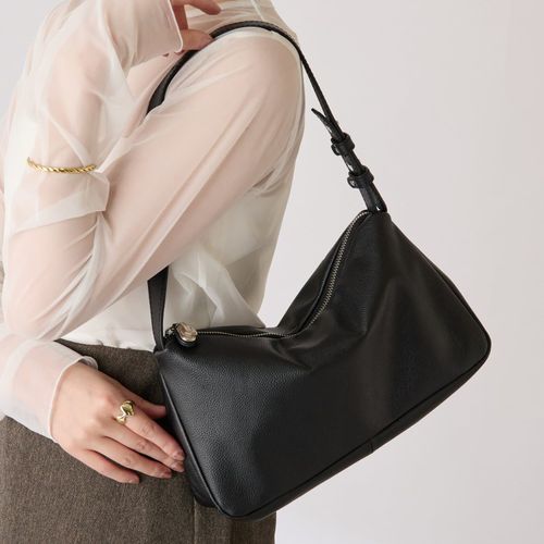 新品gemeil スクエアワンショルダーバックブラックゴールド