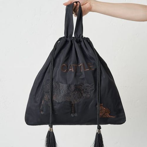 ❤️ ear PAPILLONNER ❤️ 猫刺繍レザーハンドバッグ 猫アイテム予約スタート！ - ear PAPILLONNER(イアパピヨネ)たま