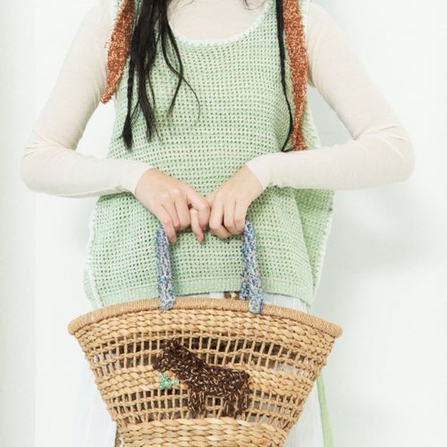 MISU A BARBE(ミスアバルブ）】HORSE STRAW BAG/馬柄かごバッグ | ear