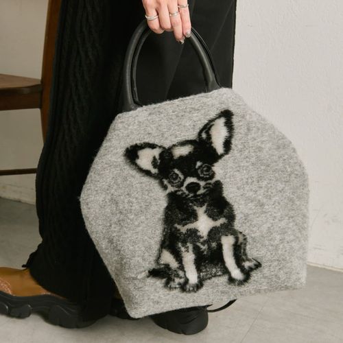 【美品】イアパピヨネ　sampo レオトー トバッグ ショルダーバッグ　アニマル TERESA CAMBI(テレサカンビ)】別注アニマルトートバッグ | ear