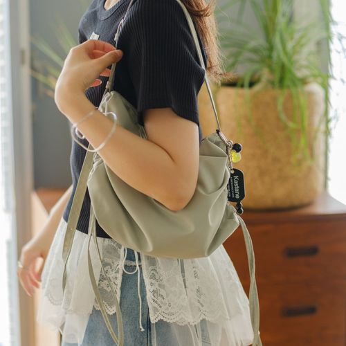 4色展開/2WAY/500mlペットボトル収納可能】リボンシャーリング