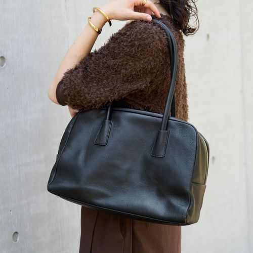 収納力◎】ロングハンドルレザーボストン | RIVE DROITE(リヴドロワ